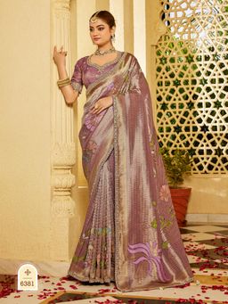 KRISHREE - Pink Miracle Tissue Saree