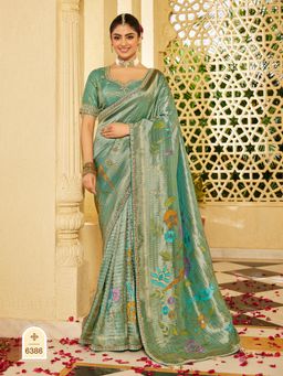 KRISHREE - Green Miracle Tissue Saree