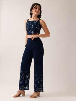Vbuyz - Women's Blue Floral Co-Ord Set