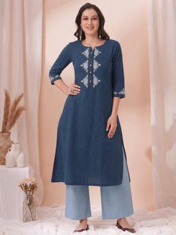 Kami Kubi - A-Line Cotton Slub Kurta