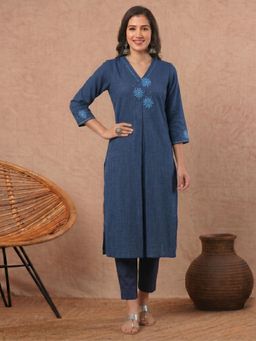 Kami Kubi - Straight Fit Cotton Striped Kurta