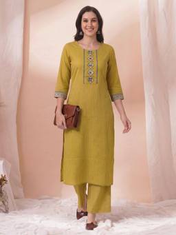 Kami Kubi - Straight Fit Cotton Striped Kurta