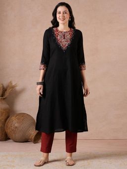 Kami Kubi - Kalamkari Cutwork A-Line Kurta