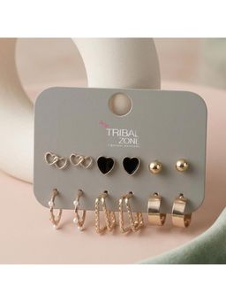 TRIBAL ZONE - Assorted Stud and Hoop Earring Set