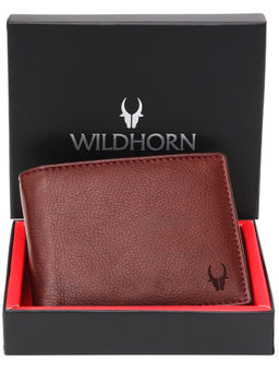 WILDHORN - Maroon Top Grain Leather Wallet for Men