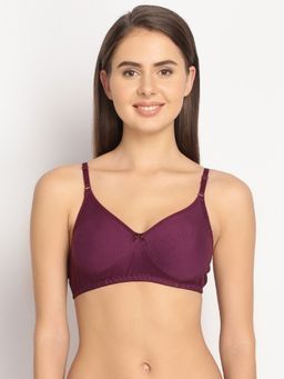 Clovia - Cotton Rich Solid Non-Padded Full Cup Wire Free Everyday Bra - Light Purple