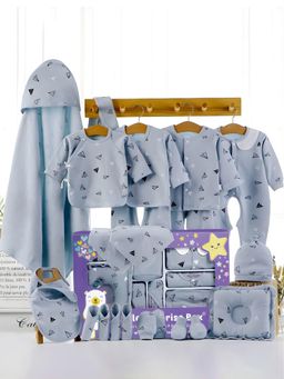 Little Surprise Box - - 21 Pcs Newly Born Baby Girl, Boy Gift Hamper (Blue) (0-6 Months)