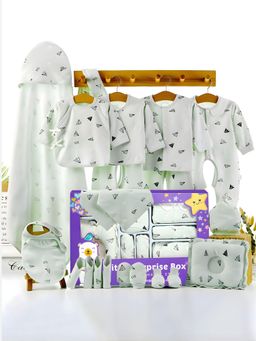 Little Surprise Box - - 21 Pcs Newly Born Baby Girl, Boy Gift Hamper (Mint Green) (0-6 Months)