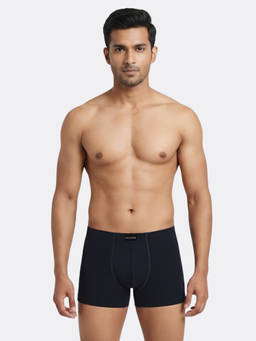 Tom Burg - Antibacterial Odor-Free Solid Cotton Lycra Black Trunk