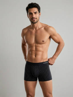 Tom Burg - Antibacterial Odor-Free Printed Micro Modal Black Trunk