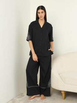 Sweet Dreams - Women Embroidered Front Open Co-Ord Set