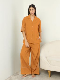 Sweet Dreams - Women Embroidered Front Open Co-Ord Set