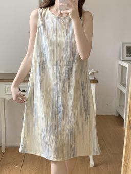 CrossKulture - Sleeveless Nightdress For Women Beige