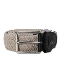 Puma - Unisex Webbing Textured Beige Belt
