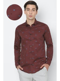 Simon Carter - Maroon Casual Shirts