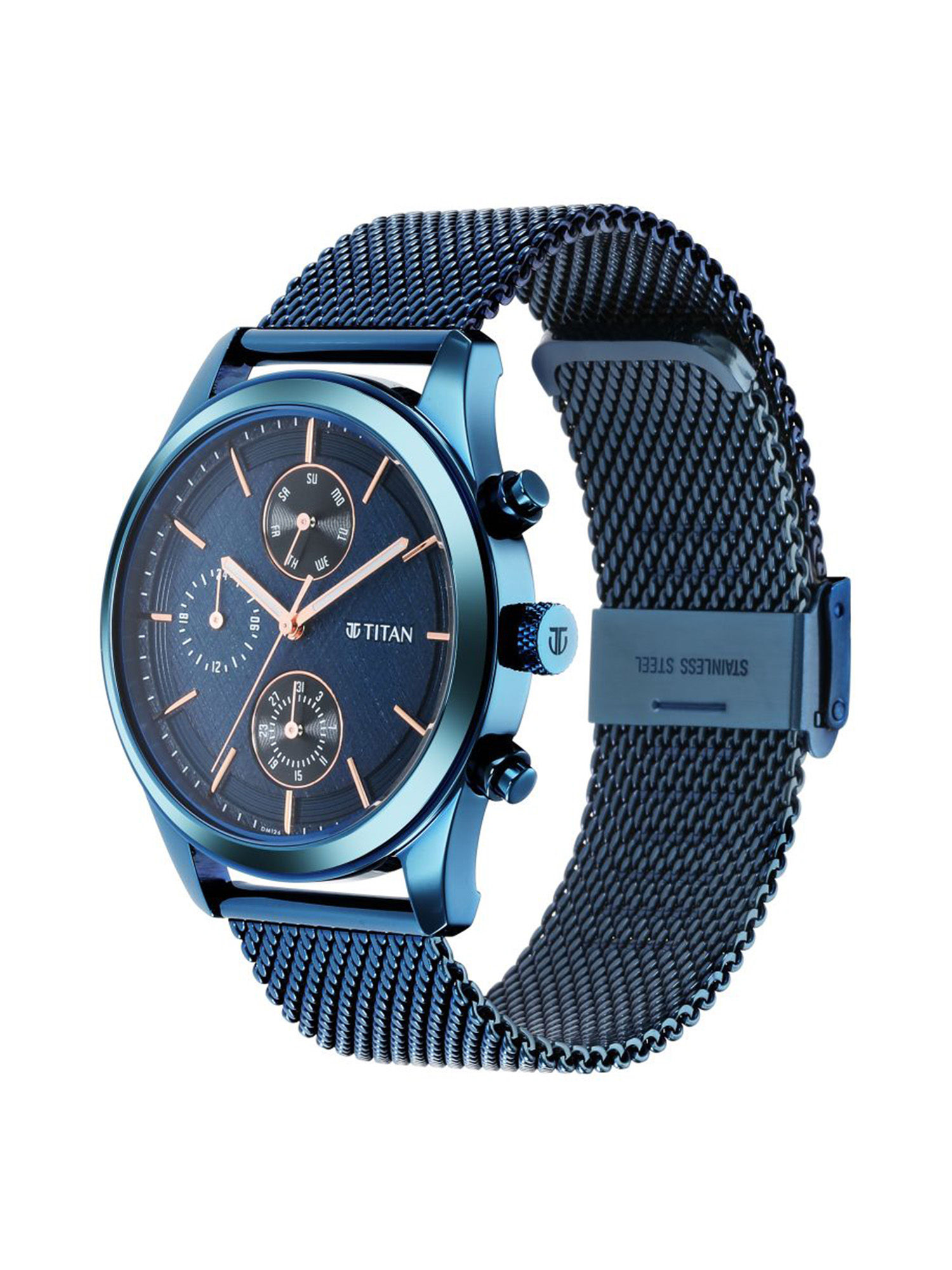 Buy Titan 1805QM02-Blue Dial Analog Watch for Men Online