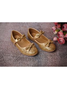 BOYZ N GALZ - Girls Gold Embellished Ballerina