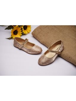 BOYZ N GALZ - Girls Gold Embellished Ballerina