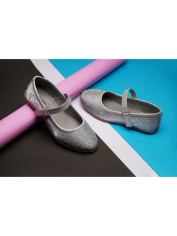BOYZ N GALZ - Girls Silver Embellished Ballerina