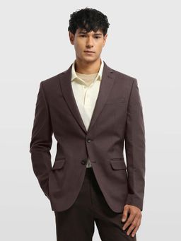 Arrow - Mens Body Tailored Fit Twill 1851 Brown Blazer