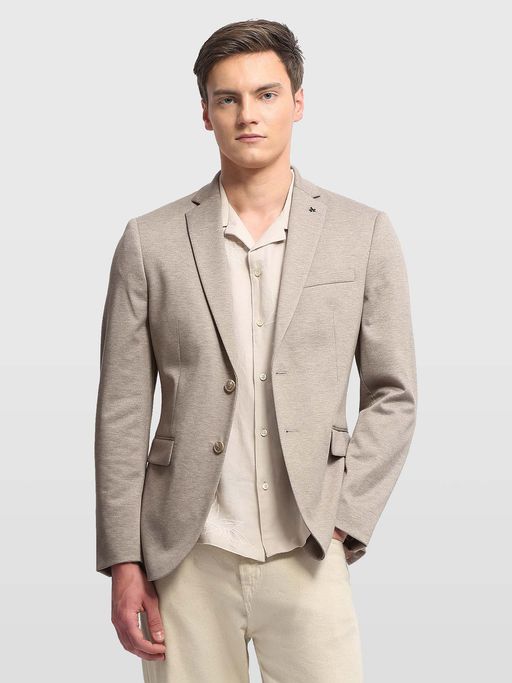 Arrow Mens Zero Calorie Slim Fit Heathered Blazer