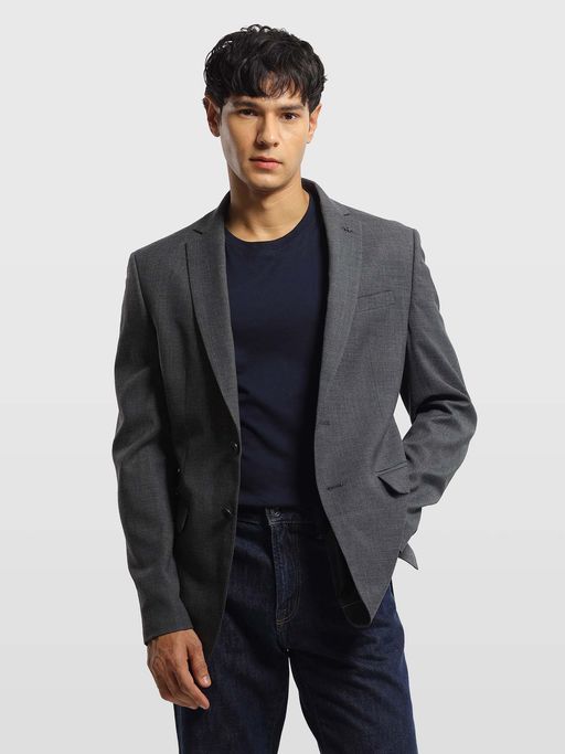 Arrow Mens Tailored Fit Heathered Blazer