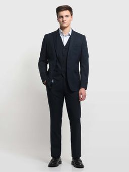 Arrow - Mens Dobby Blazer With Pant & Waistcoat