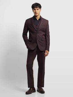Arrow - Mens Tailored Fit Purple Blazer With Pant & Waistcoat