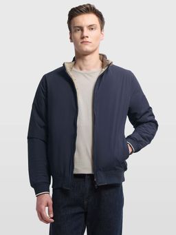 Arrow Sports - Mens Solid Reversible Navy Blue Jacket