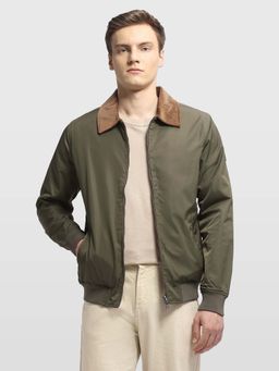 Arrow Sports - Mens Solid Reversible Green Jacket