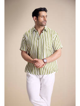 TERRA LUNA - Olive Bosco Short Sleeve Shirt