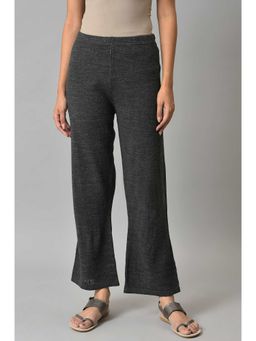 Elleven - Grey Acrylic Knitted Palazzo Pants