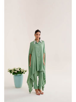 Siyona by Ankurita - Green Bela Kurta with Pant (Set of 2)