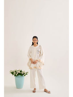 Siyona by Ankurita - White Mogra Co-Ord (Set of 2)