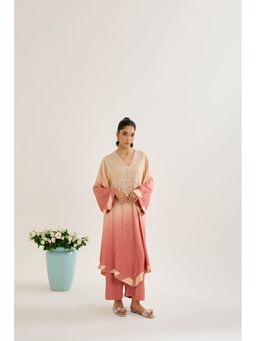 Siyona by Ankurita - Peach Palash Kurta with Pant (Set of 2)