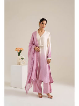 Siyona by Ankurita - Lavender Kamal Kurta with Pant and Dupatta (Set of 3)