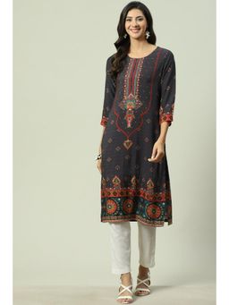 Biba - Black Printed Kurta