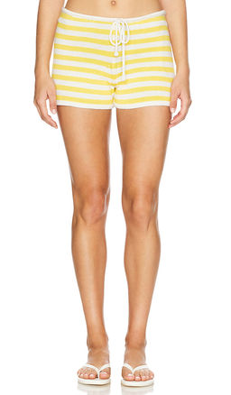 Capittana - Maddy Yellow Knitted Stripes Short
