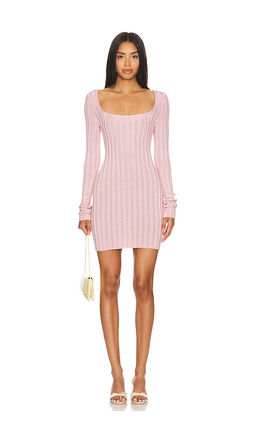 GUIZIO - Slinky Rib Mini Dress