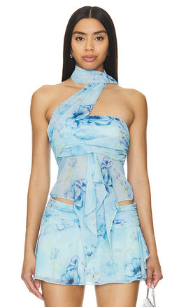 GUIZIO - Chiffon Wrap Around Top