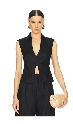 FAITHFULL THE BRAND - Antibes Sleeveless Wrap Shirt