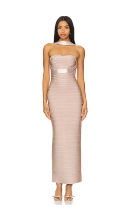 Herve Leger - Reverse Halter Sequin Bandage Gown