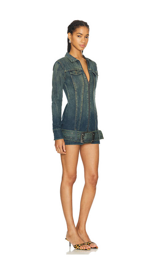 Buy Jaded London Denim Dress With Belt (US 0/ UK 4) Online