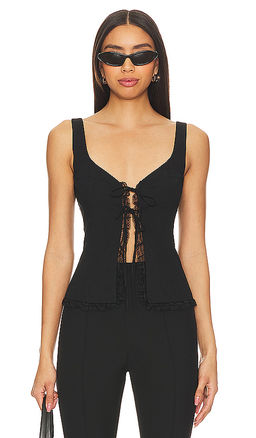 MORE TO COME - Cristal Tie Front Top