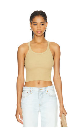 RE DONE - Cropped Ribbed Tank