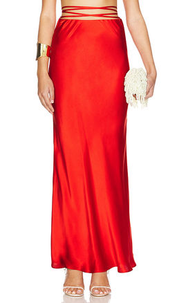 Shona Joy - Milenna Silk Bias Tie Maxi Skirt