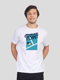 Greylongg - Comfortable Men Round Neck White T-Shirt