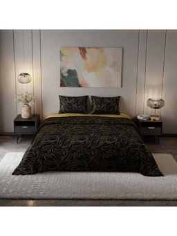 Stoa Paris - Noir Midnight Opera 300 Tc Printed Satin King Bed In Bag Set
