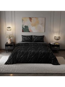 Stoa Paris - Noir Moonlight Whispers 300 Tc Printed Satin King Bed In Bag Set