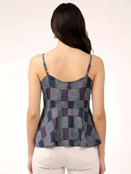 Gahan - Women Stylish Pure Cambric Cotton Printed Tunic - Navy Blue
